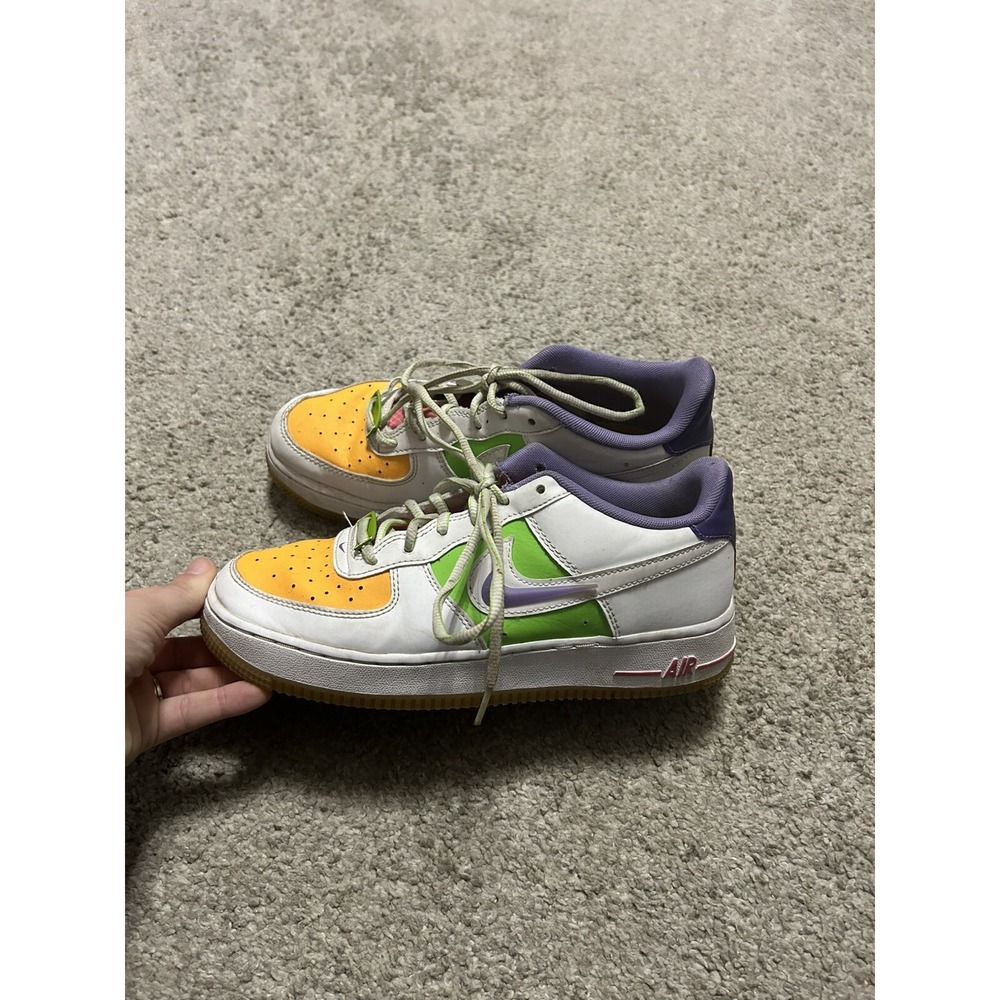 Boy's Nike Air Force 1 LV8 1 (GS) White Space Purple FD1035-100 Size 6Y